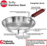 HAWKINS 26CM TRI-PLY STAINLESS STEEL FRY PAN LID (SSF26)