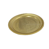 OAM GOLD PLATTED PUJA THALI SET